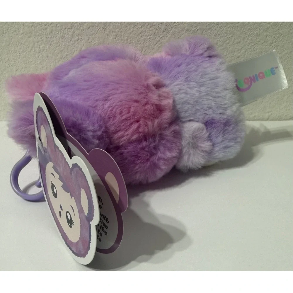 Yoonique PurplePink Ombre Plush Keychain Bear Hooded Character ZF409-4.5TDLI NEW